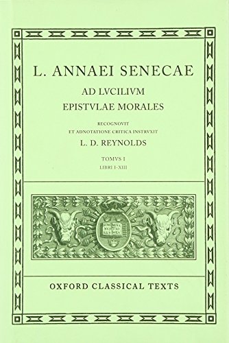 Imagen de archivo de Seneca Epistulae Vol. I a la venta por Blackwell's