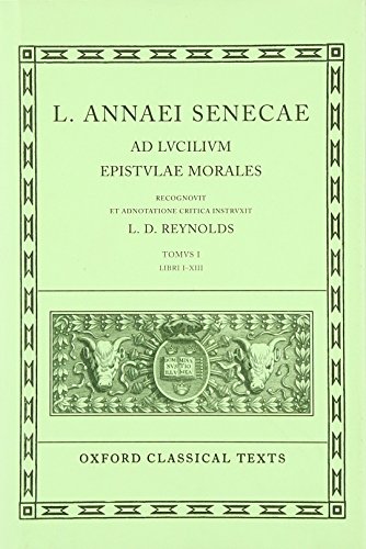 9780198146445: Seneca Epistulae Vol. I: 1