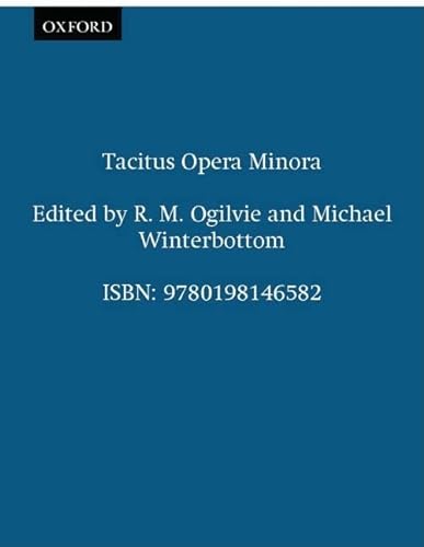Beispielbild fr Tacitus Opera Minora (Oxford Classical Texts) zum Verkauf von WorldofBooks
