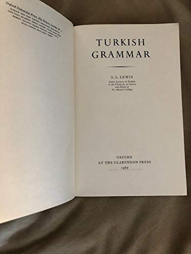 Imagen de archivo de Turkish Grammar a la venta por Better World Books