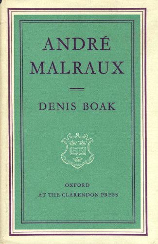 Beispielbild fr Andre Malraux zum Verkauf von Better World Books