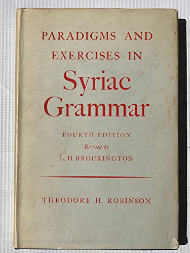 Beispielbild fr Paradigms and Exercises in Syriac Grammar zum Verkauf von General Eclectic Books