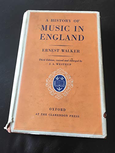 9780198161103: History of Music in England