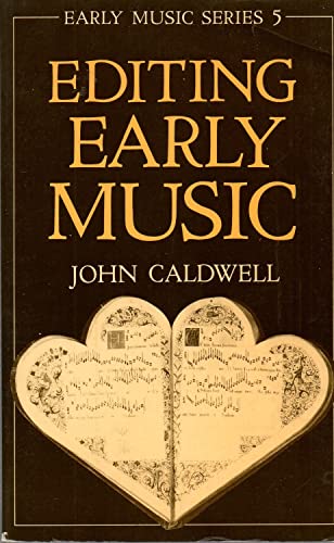 Beispielbild fr Editing Early Music zum Verkauf von Better World Books