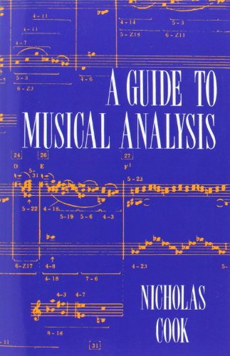 Imagen de archivo de A GUIDE TO MUSICAL ANALYSIS a la venta por Isle of Books