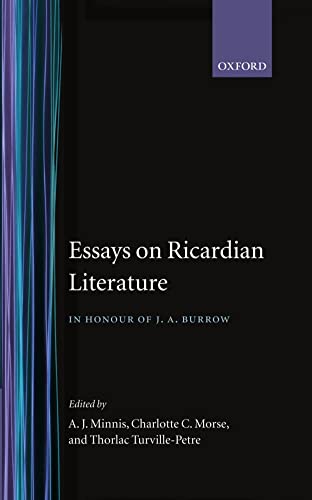 Stock image for Essays on Ricardian Literature: In Honour of J.A. Burrow for sale by Anybook.com