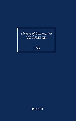 History of Universities. Volume XII: 1993.