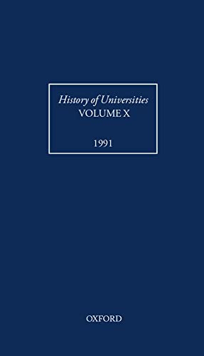 History of Universities. Volume X: 1991