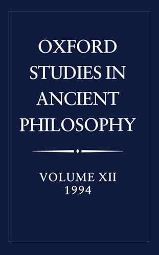 Oxford Studies in Ancient Philosophy: Volume XII: 1994 (9780198235279) by Taylor, C. C. W.