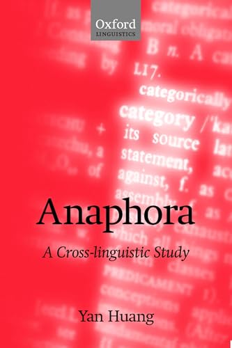 9780198235286: Anaphora: A Cross-linguistic Study (Oxford Studies in Typology and Linguistic Theory)