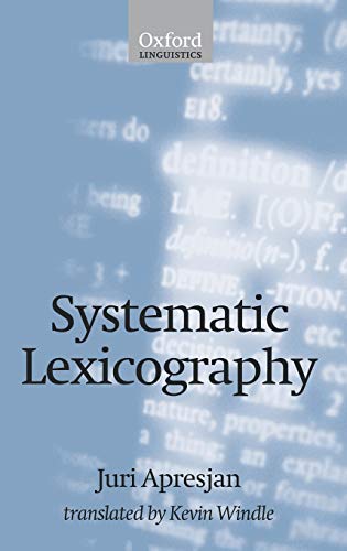 9780198237808: Systematic Lexicography
