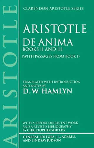 9780198240853: De Anima: Books II and III (With Passages From Book I)