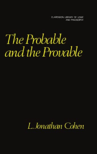 Beispielbild fr The Probable and the Provable zum Verkauf von Better World Books