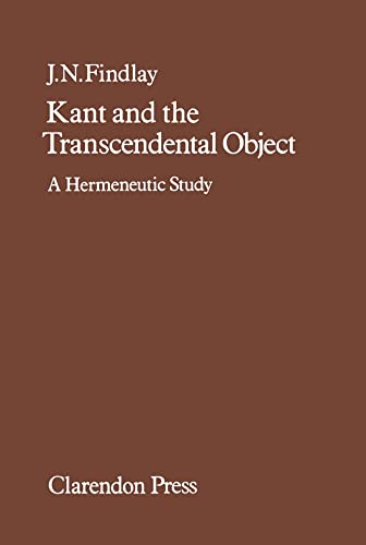 9780198246381: Kant and the Transcendental Object: A Hermeneutic Study