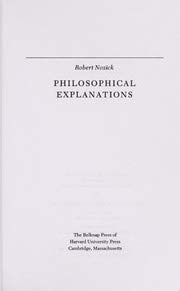 Philosophical Explanations (9780198246725) by Nozick, Robert