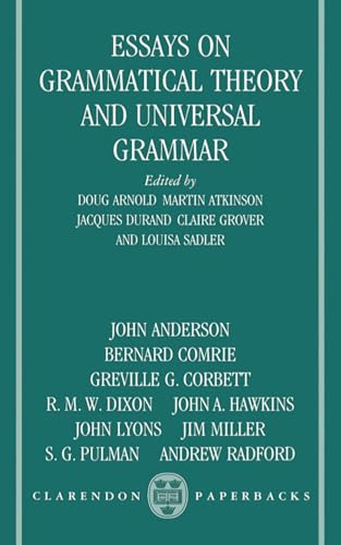 9780198248972: Essays on Grammatical Theory and Universal Grammar (Clarendon Paperbacks)