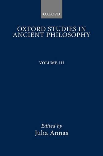 9780198249115: Oxford Studies in Ancient Philosophy: Volume III: 1985