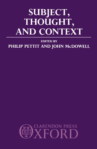 9780198249443: Subject, Thought, And Context