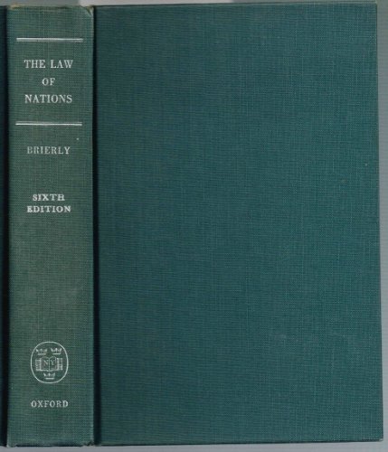 Beispielbild fr The Law of Nations : An Introduction to the International Law of Peace zum Verkauf von Better World Books