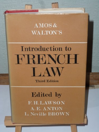 Stock image for Introduction to French Law for sale by Anybook.com
