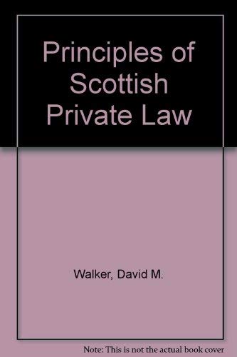 Imagen de archivo de Principles of Scottish Private Law a la venta por Ergodebooks