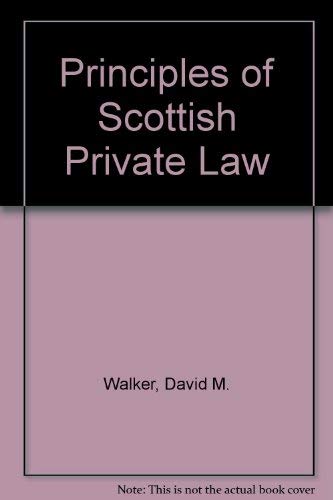 9780198251903: Principles of Scottish Private Law