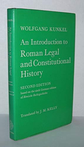 9780198253174: An Introduction to Roman Legal and Constitutional History