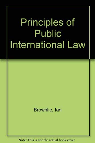 Imagen de archivo de Principles of public international law a la venta por ThriftBooks-Dallas