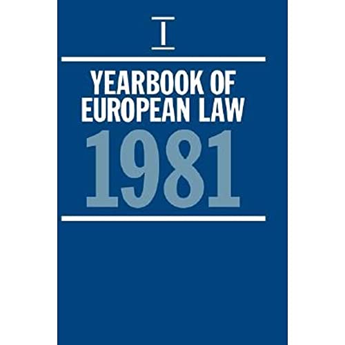 Beispielbild fr Yearbook of European Law: Volume 1: 1981 zum Verkauf von Phatpocket Limited