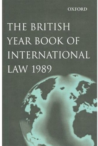 Stock image for The British Year Book of International Law 1989 for sale by Better World Books Ltd