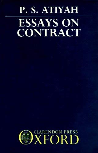 9780198255550: Essays on Contract
