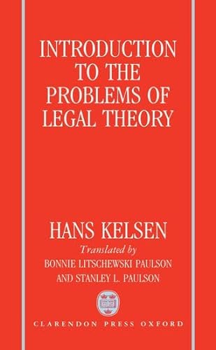 9780198255680: Introduction to the Problems of Legal Theory: A Translation of the First Edition of the Reine Rechtslehre or Pure Theory of Law