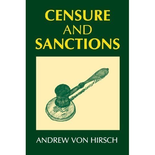 Beispielbild fr Censure and Sanctions zum Verkauf von Better World Books