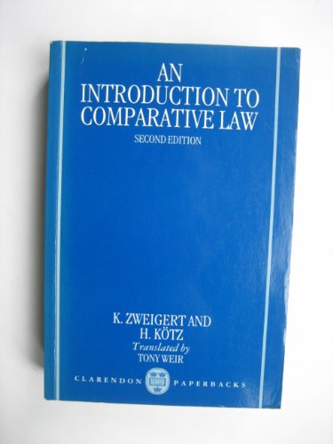 9780198257783: An Introduction to Comparative Law