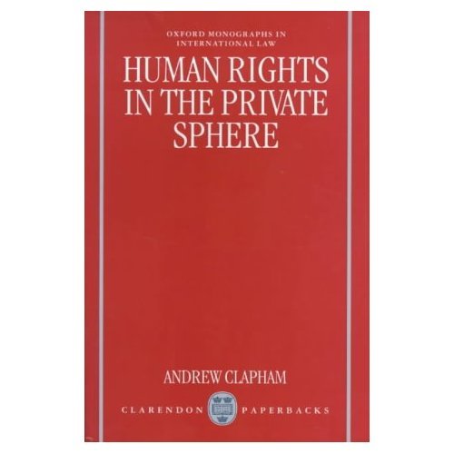 Stock image for Human Rights in the Private Sphere for sale by Better World Books Ltd