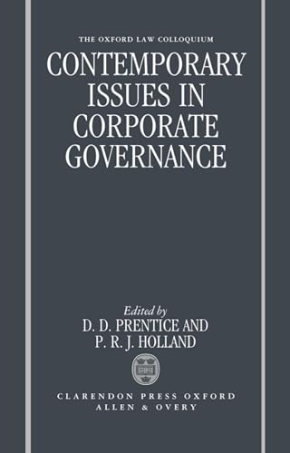 Stock image for Contemporary Issues in Corporate Governance for sale by medimops