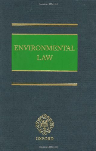 Beispielbild fr ENVIRONMENTAL LAW. zum Verkauf von Cambridge Rare Books