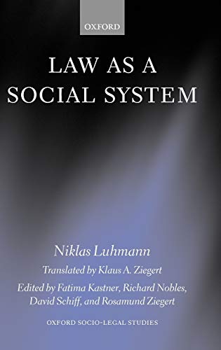 Stock image for Law As a Social System (Oxford Socio-Legal Studies) for sale by Phatpocket Limited