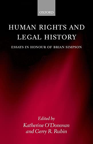 Beispielbild fr Human rights and legal history : essays in honour of Brian Simpson. zum Verkauf von Kloof Booksellers & Scientia Verlag