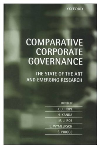 Stock image for Comparative Corporate Governance: The State of the Art and Emerging Research for sale by Phatpocket Limited