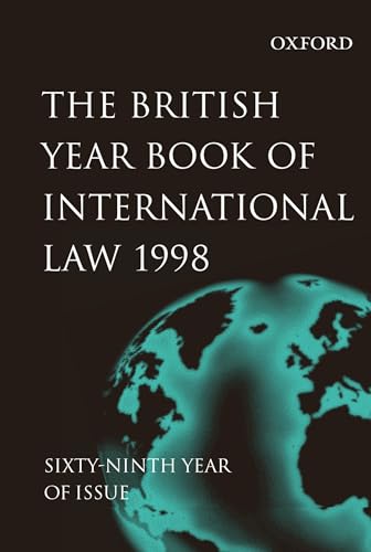 Imagen de archivo de British Year Book of International Law: 1998 a la venta por Anybook.com