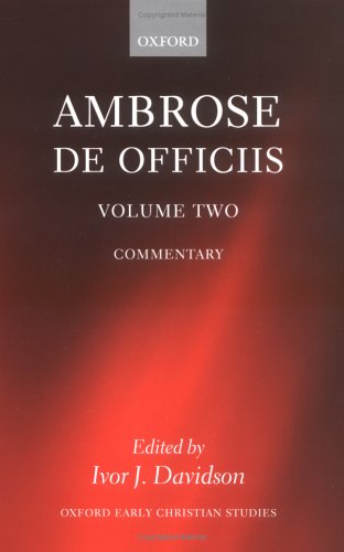 9780198270249: Ambrose: De Officiis (Oxford Early Christian Studies) (vol 2)
