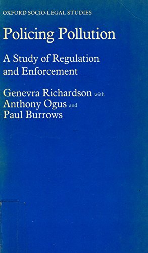 Imagen de archivo de Policing Pollution: A Study of Regulation and Enforcement (Oxford Socio-Legal Studies) a la venta por Cambridge Rare Books