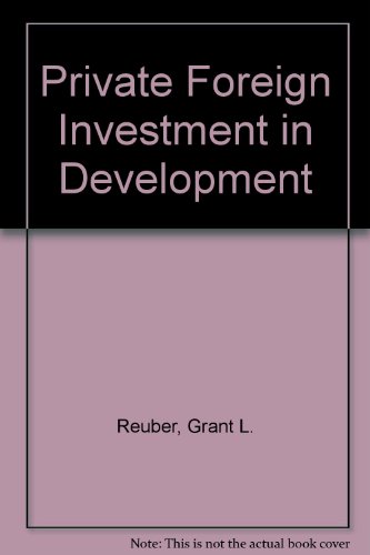 Beispielbild fr Private foreign investment in development zum Verkauf von dsmbooks