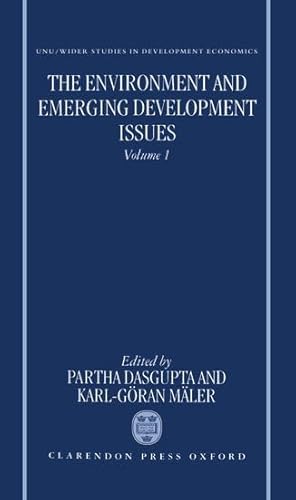 Beispielbild fr The Environment and Emerging Development Issues: Volume 1 (WIDER Studies in Development Economics) zum Verkauf von HPB-Red