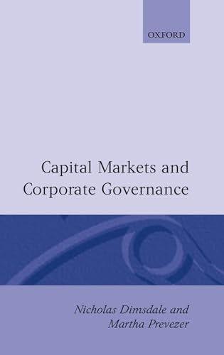 Capital Markets and Corporate Governance FIRST EDITION