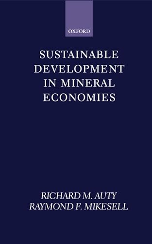 Beispielbild fr Sustainable Development in Mineral Economies zum Verkauf von Anybook.com