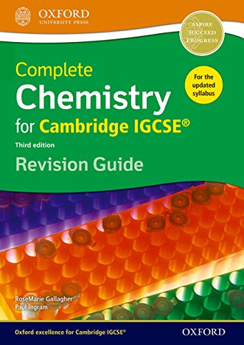 Imagen de archivo de Complete Chemistry for Cambridge IGCSE RG Revision Guide (Third Edition) a la venta por Better World Books Ltd