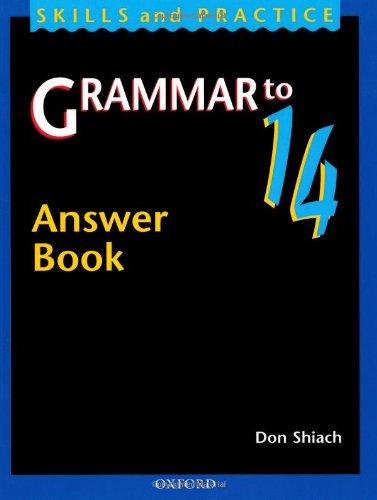 9780198314455: Grammar to 14: Answer Book