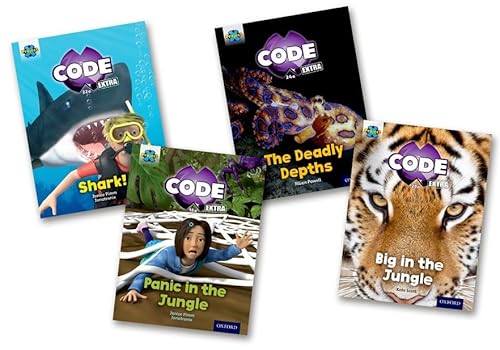 Stock image for Project X CODE Extra: Green Book Band, Oxford Level 5: Jungle Trail and Shark Dive, Mixed Pack of 4 for sale by Revaluation Books